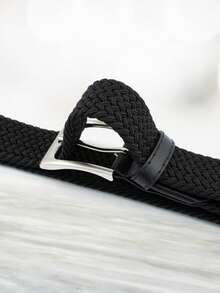 Classic Versatile Woven Belt, Unisex, High Elasticity, Breathable & Comfortable, Golf & Casual, Hole-Free Adjustable Design, Multiple Colors & Plus Sizes Available - A - View 5