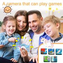 Kinder Selfie-Kamera, 1080P HD Digitalkamera mit Schutzhülle, perfekt für Familientreffen, Partys und Reisen, Weihnachts- und Kindertags-Geburtstagsgeschenk für Jungen und Mädchen im Alter von 3-12 Jahren (mit 32 GB Karte)