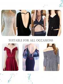 12pcs Silicone Nipple Cover Reusable Women Breast Petals Lift Invisible Bras Pasties Bra Padding Sticker Patch Adhesive Pads - Multicolor - View 7