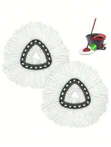 2/1pc Mop Replacement Heads Compatible With O-Cedar/Viled EasyWring Spin Mop -Washable Microfiber Spin Head Refills-Easy Cleaning Mop Head Replacement,Cleaning,Kitchen ﻿