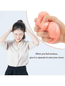 5pcs/3pcs/1pc Zombie Brain Squeeze Ball, Novelty Horror Brain Stress Relief Ball, Halloween Decoration, Desk Decor, Home Decor, Holiday Gift