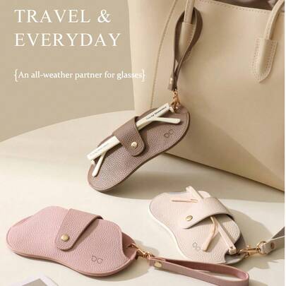 1pc Shockproof Eyeglasses Pouch, Portable Sunglasses/Prescription Glasses Storage Bag, Hanging Anti-Lost Protective Case