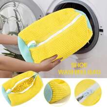 1/2PCS Shoe Washing Machine Bag , Laundry Shoe Cleaning Bag For Washer And Dryer, Reusable Laundry Bags Mesh Wash Bags For Adults And Kid's Shoes,Our Shoe Washing Machine Bag,360° Shoe Washing Machine Bag - Anti-Deformation, Machine Washable, Air-Dryable, Protective Laundry Bag Lined With Thick Fleece, Perfect For Sneakers And Casual Shoes,