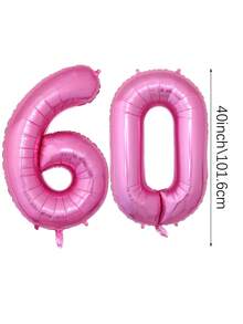 2pcs 40 Inch (101.6cm) Hot Pink Giant Number Helium Foil Balloons, Large Numeric Balloons Suitable For Birthday Party, Bachelorette Party, Anniversary, Birthday Photo Props, Party Decorations - Multicolor - View 12