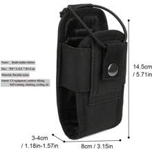 Bolsa para Rádio, Capa para Rádio Comunicador Ajustável Tática, Fácil de Limpar, Para Cintos de até 10 cm de Largura