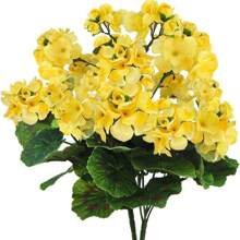 2 Stücke künstliche Begonienblume, Simulation Geranie, Simulation Grünpflanze Künstliche Blume, geeignet zum Aufstellen im Wohnzimmer, Schlafzimmer, Büro, moderne Heimdekoration, Raumdekoration Geschenkidee