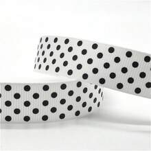 5 yardas/Lote Cinta de grosgrán de 20mm con estampado de puntos para lazos de cabello, fiesta, Navidad, boda, decoración, manualidades, envoltura de regalos - Elige colores - Ver 17