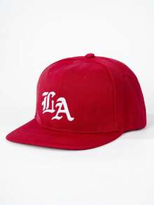 1 件刺绣 LA 可调节帽檐棒球帽，户外防晒休闲帽，适合春季、秋季、旅行、海滩，适合男孩，Y2K 风格 - 刺繡 - 查看 15