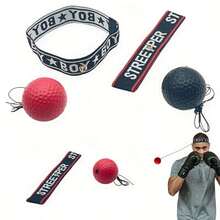 Head-Mounted Reaction Training Ball, Boxing Speed Ball + Combat Dodging Training, Home-Use PU Foam Punching Bag, MMA Agility Training Equipment, Gym, Sport, Gym, Home Exercise, Sport Accessories, Gym Accessories, CrossFit Accessories - Multicolor - View 1