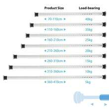 70-310cm Heavy Duty Extendable Telescopic Shower Curtain Pole Rail Rod Bath Door Room Decor Bathroom Accessories Back To School Fall Decor Bathroom Decor