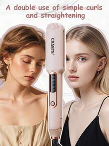 CRASTS 专业直发器、平板夹、卷发器、直发器和卷发器、快速加热、液晶显示屏、快速温度调节、钛硬板、家庭和沙龙使用、护发礼品 - 美規A型插(110-127V) - 查看 6