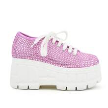 So Me Deirdre Chunky Rhinestone Vibrant Women's Festival Y2K Platform Sneakers  Y2K  Street   Holiday  School  Vacation  Party  Office    Spring / Summer - 粉色 - 查看 1