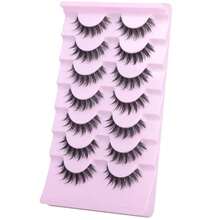 Manga Lashes Natural Look False Eyelashes Anime Lashes Mink Wispy Fluffy Spiky 3D Volume Eyelashes Pack Korean Japanese Asian Cosplay Fake Eyelashes Look Like Individual Cluster 7 Pairs By EYDEVRO