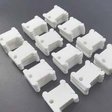 qingfei 150pcs Transparent Plastic Thread Spools - Cross Stitch Floss Organizer DIY Sewing Embroidery Thread Bobbins, Plastic Spools, Hard Spools - White - View 1