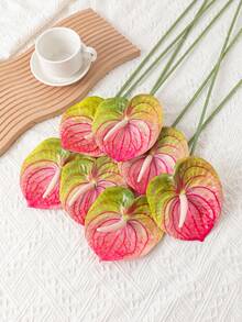 1 CÁI/3 CÁI/5 CÁI Hoa Loa Kèn Anthurium Nhân Tạo (Vàng-Đỏ) Dùng Cho Đám Cưới, Văn Phòng, Tiệc Khách Sạn, Trang Trí Bàn Nhà - vàng đỏ - Xem 7