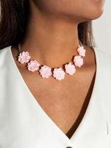 imoli 1 Peça Colar de Flor de Resina Única de Moda Minimalista de Primavera/Verão, Joia Elegante e Romântica Adequada para Uso Diário e Qualquer Ocasião, Presente Perfeito