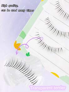 5 对自然假睫毛，轻盈，适合新娘、约会、旅行，4-8 毫米 - 自然纖長款 - 查看 5