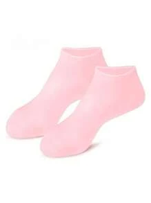 4pcs Moisturizing Gloves & Socks Set, Silicone Gel Therapy Socks For Dry Skin, Silicone Gel Heel Socks Anti-Slip, For Foot Softening, Calluses, Foot Care After Pedicure