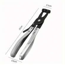 Auto Water Hose Clip Removal And Installation Tool Ring-Type Flat Band Hose Clamping Swivel Drive Jaw Locking Tool - 銀色 - 查看 1