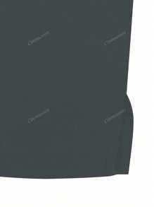 Set de 2 piezas con parte superior de manga corta con bolsillo y cuello en V, y pantalones, uniforme casual de scrubs