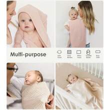 1PC Muslin Hooded Baby Towels Ultra-Soft Absorbent Baby Bath Towels With Hood For Newborn And Infant 30x30inch