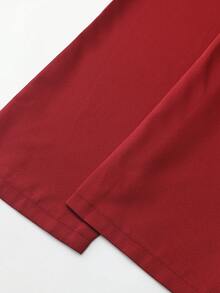 卡翁达男士套装卡夫坦服装圆领条纹印花长袖非洲复古男士套装传统服装 - 紅色 - 查看 11