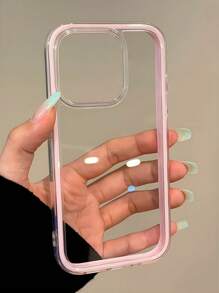Apple Smart Fashion telefoonhoesje met een hoogwaardige uitstraling, een drie-in-één verdikt en hard materiaal, een kleurrijk effen frame, een gepersonaliseerd creatief roze, wit, zwart, blauw, groen, minimalistisch eenvoudig valbeschermingshoesje met volledige dekking en transparant gevoel, kleurrijk telefoonhoesje, compatibel met iPhone