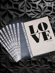 Protectores de Hojas (Pack de 50), Fundas de Hojas, Cubre Hojas, Tamaño Carta A4 Para Carpeta/cubre Hojas, ideal para la oficina, escuela, papeleria, regalo - 50 Piezas - Ver 2