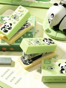 1pc Cute Capybara And Panda Desktop Stapler With Staples, Small Mini Office Stapler, Kids Cartoon Staplers For Desk, Handheld Staplers For Home Office , Back To School Gifts - Multicolor - View 8