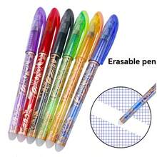 6pcs Erasable Ball Point Pens, Marker Pens, Student Journaling Pens, School Ball Pens, Stationery Writing Supplies, Office Student Exam Pens, Creative Student Stationery, Prize Pens, Creative Stationery, Back To School Supplies, School Stationery, Gift Pens - Multicolor - View 3