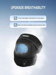 AOLIKES 1pc Adjustable Elastic Patella Knee Brace For Knee Discomfort, Knee Compression Sleeve Knee Brace, Workout Knee Pads For Women And Men-Suitable For Basketball, Tennis, Fitness, Running Gym Accessories Knee Support - Multicolor - View 5