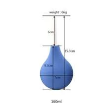 Sex Toys, Blue Teardrop-Shaped Anal Douche Featuring Ergonomic Grip-And-Squeeze Design, 160ml Long Nozzle, Odorless, Material For BDSM And Anal-Rectal Cleansing Care.