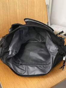 男士时尚百搭休闲大容量斜挎包 - 黑色 - 查看 5