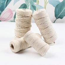 白色手工编织绳，DIY花园装饰，办公室相框，节日装饰，手工礼品工艺品，礼品包装，圣诞节，婚礼装饰，家居装饰编织绳 - 白色 - 查看 6