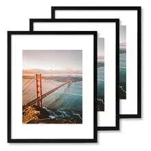 1/3件/套 4x6”、“5x7”、“8x8”、“8x10”、“11x14”、“12x16” PVC桌面相框，带衬垫，6种尺寸，适用于家居装饰、婚礼、派对、婴儿派对、周年纪念、照片墙，黑色，可横向或纵向壁挂（不含相纸）