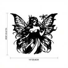 Fairy Metal Wall Art Decor Black Wall Elegance-Metal Placard-Versatile Usage, Suitable For Various Indoor And Outdoor Settings-Metal Sign-Coffee Shop Decor - Black - View 7