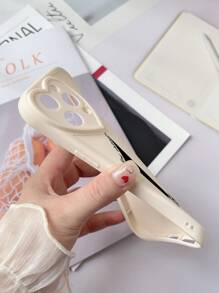 1 pieza Funda de teléfono de TPU con estampado digital efecto escarcha en forma de corazón compatible con iPhone X/XR/XS MAX/11/12/13/14 PRO/15 Pro Max/16/16 Pro/16 Plus/16 Pro Max