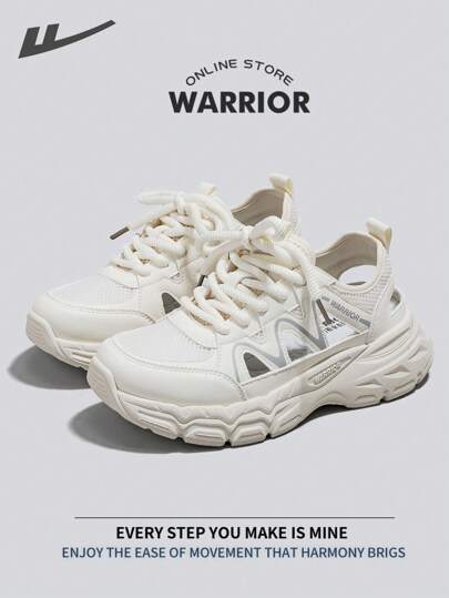 WARRIOR Warrior Women's Hiking Shoes Are Comfortable And Low-Key In Summer, With A Casual And Fashionable Style. They Are Suitable For Wear All Year Round And Can Be Worn All Day Long With Hollowed Out Thick Soled Chunky Sneakers