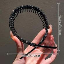 4pcs Women's Versatile Colorful Crystal Rhinestone Hair Hoops, Simple Anti-Slip Hair Accessories For Daily Use, Suitable For Washing Face, Makeup - Multicolor - View 11