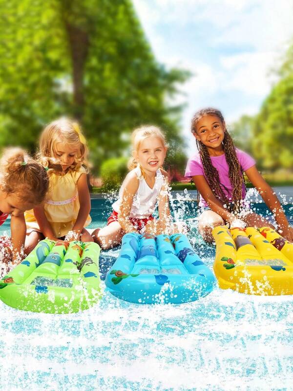 1pc Inflatable Water Float For Kids, Water Party Floatation Board For Swim Learning,Outdoor Beach Skateboard, Pool Surfboard