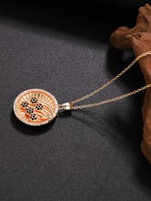 Elegant Luxury Fruit Cherry Shape Pendant Necklace And Earrings Set, Sparkling Synthetic Zirconia Stones, Charming Party/Wedding Jewelry Set For Ladies, Bridal Accessories, Birthday/Valentine's/Mother's Day/Christmas Gift - Jewelry Set - View 6