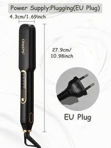 CRASTS 专业直发器、平板夹、卷发器、直发器和卷发器、快速加热、液晶显示屏、快速温度调节、钛硬板、家庭和沙龙使用、护发礼品