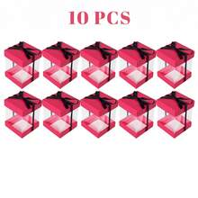 10 Pcs Clear Gift Boxes Mini Square Party Favor Box With Ribbons Creative Cute Empty Treat Boxes For Wedding Birthday Bridal Shower BabyShower Party Supplies - Multicolor - View 10