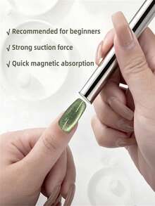 1 件猫眼指甲磁棒圆柱形磁铁适用于猫眼 UV 凝胶抛光雪光闪光效果工具美甲设计工具、美甲用品、美甲工具、美甲工具、返校、指甲、按压指甲的美甲工具