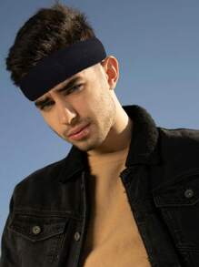 3件套吸汗运动头带，男女通用，适合网球、篮球、跑步、健身等运动 - 吸汗带 [聚酯纤维]