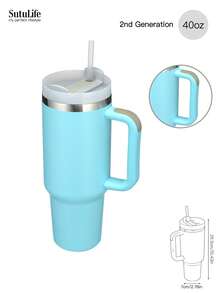 1个40盎司可重复使用真空保温水瓶，带提手、防漏盖和吸管，可长时间保温/保冷。 - 40盎司 - 查看 18