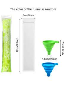 100pcs-Long Ice Cream Bags For Vegetable/Juice, Puree, Ice Cream, Fruit Ice, Storage Bags That Can Be Sealed At Cold Temperatures, DIY Ice Cream Bags And Food Packaging Bags Gift Bags For Parties Kitchen, Disposable Lollipop Ice Bags Crushed Ice Ice Bags Self-Sealing Transparent Lollipop Ice Bags
