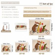 1 bucată de tablouri de perete fanteziste cu animale, bicicletă, pentru camera copiilor – Imprimeuri vibrante pe pânză de mai multe dimensiuni (20x25cm până la 50x70cm) cu opțiuni înrămate/neînrămate, decor vesel cu urs, girafă, caracatiță, crocodil, aventură, pentru camerele copiilor, estetică modernă și jucăușă pentru casă