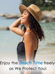 1 件度假休闲编织爵士草帽