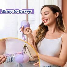 Aplicador portátil de protector solar - Aplicador de esponja rellenable para protector solar, crema solar y loción, ideal para adultos y familias - Tamaño perfecto para viajes (Morado/Rosa/Azul/Verde)